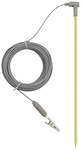 CYANTEKOMS Brass Ground Rod with 40ft Wire & Alligator Clip, Grounding Bar Earthing Rod, Great to Use with Earthing Sheet, Grounding Mat, Pillowcase, Blankets(1 Pack)