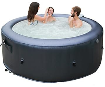 PureHaven aufblasbarer Whirlpool 204x204x70 cm für 6 Personen selbstreinigend inkl. Filterkatuschen und Abdeckung Leergewicht 42 kg