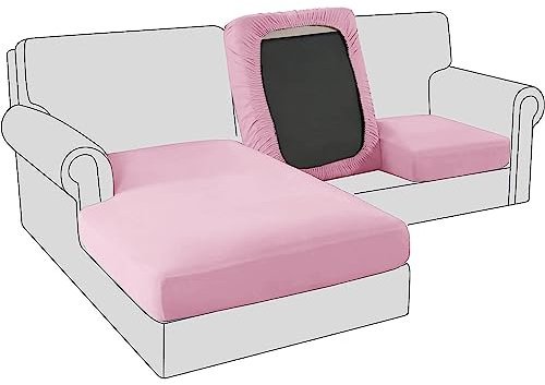 BXFUL Housses de Coussin de Siège de Canapé en Velours Extensible, Housse de Protection, Housses de Coussin de Canapé de Remplacement pour Coussin Individuel (2 Places,Rose)