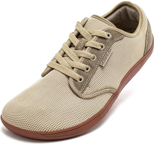 HOBIBEAR Unisex Weit Barfußschuhe Minimalistische Barfuss Schuhe Herren Damen Outdoor Trail Running Walking Schuhe(braun, EU 40)