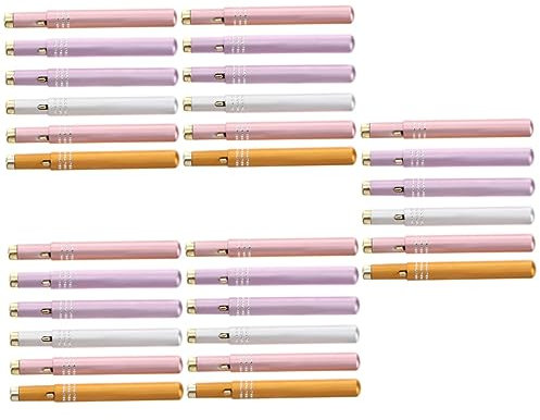 minkissy 30 Stk Einziehbarer Lippenpinsel Lidschatten Pinsel Make-up-lippenpinsel Multifunktionsbürste Verband Wickeln Gazekompressen Teleskopisch Lüster Reisen Aluminiumlegierung