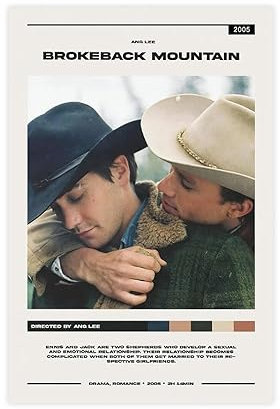 QUNAN Filmposter Brokeback Mountain Leinwand Poster ungerahmt: 40 x 60 cm