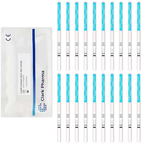 20 x Kokain-Drogenteststreifen | Testet Urin auf Kokain | Crack-Kokain Schnelltest-Kit