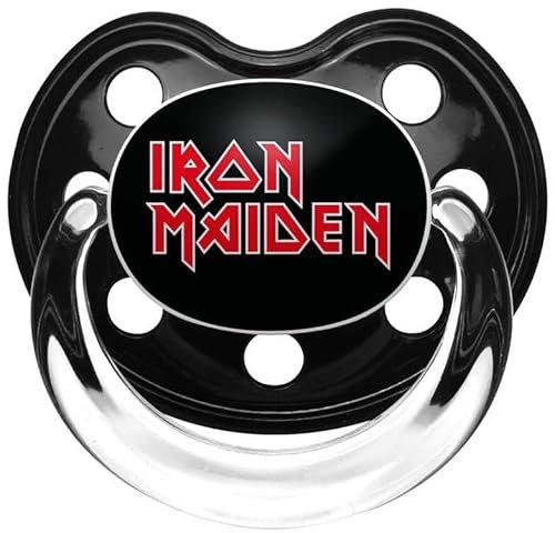 Iron Maiden Iron Maiden Logo Unisex Schnuller schwarz/rot 0-6 Monate Kunststoff Band-Merch, Bands
