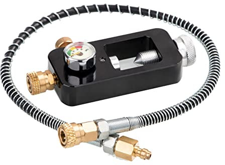 Brensty Réservoirs de Plongée sous-Marine Adaptateur de Recharge pour Bouteille D'Oxygène Adaptateur Noir avec Tuyau de Manomètre