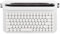 Sxhlseller Vintage-Tastatur, Retro-kompakte Kabellose Tastatur mit 5.0, 86 Tasten, Integrierter Ständer (White)