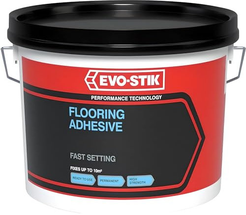 AMK® Evo Stik Flooring Adhesive 2.5L Ready To Use Mould Resistant Fast Setting Permanent Strong Hold DIY At Home