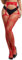 comeondear Medias con Liguero para Mujer Talla Grande Altas de Tirantes Encaje Medias Rejilla de Cintura Alta de Calcetines Malla Pantimedias Elástica Lencería Femenina Ropa Interior Rojo,3XL-5XL