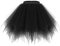 Sunqiran Damen Petticoat Tüllrock kurzer Rock 1950er Retro Ballett Rock Tanzrock Karnevalskleid Retro (DE/NL/SE/PL, Alphanumerisch, Einheitsgröße, Regular, Regular, L-XL, schwarz)