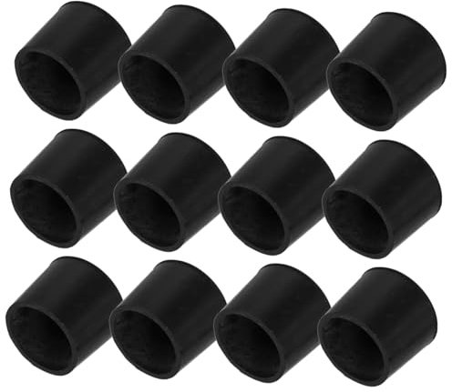 Trampolin Fußkappen aus Gummi, 12 Stück Schwarz für 38mm