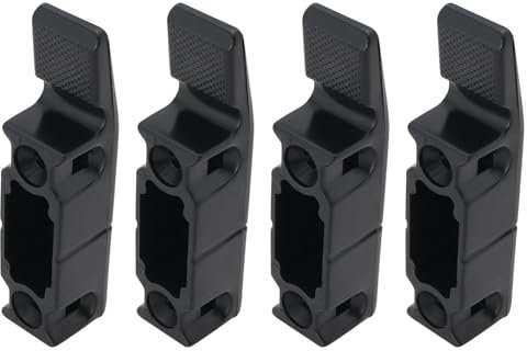 Create idea 4 Stück Multi-Clip-Clip-Anschlusshalterung Montageplatte Passend für die Meisten Wandpaneele Fußleisten Blenden Verkleidungen Schwarz (64 X 15 X 15 Mm)