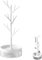 Aufbewahrungsbox Baum Turm Hängend, Schmuckständer Weiß, Geweih Ornament Display Rack mit Schublade, Zweig Schmuckständer mit drehbarer Basis und Aufbewahrungsbox, Ausstellungsregale für Büros