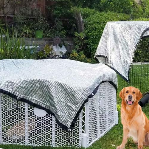 Telo ombreggiante per esterni, 3 x 5 m, riflettente, per pergola, piante, auto, giardino, prato