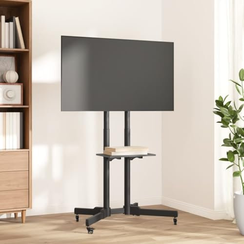qohoio 379577 TV Stand on Wheels 32-70 Inch Screen Max VESA 600x400 mm 50kg Monitor Stand Riser,Desk Monitor Stand,Ergonomic LapT O P Printer Stand for Computer,Notebook,iMac,PC