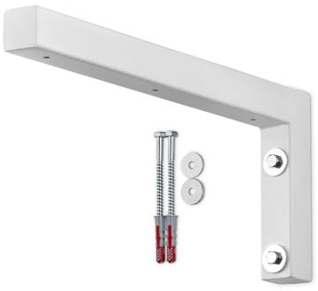 SOTOOLS Regalwinkel L-Winkel aus Stahl 350x150x30 Weiß pulverbeschichtete Oberfläche, stabile Regalkonsole, auch für Waschtische