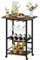 OYRREU 3-Tier Bar Cart, Bar Drinks Trolley on Wheels, Tea Serving Trolley for Home, Garden & Kitchen Storage, Indoor & Outdoor Cocktail Alcohol Catering Trolley for Dining Living Room, Rustic Brown