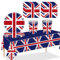 MORAINJAY 53Pcs Union Jack Celebration Kit,Paper Tableware Set for VJ Day 80th Anniversary,Includes Paper Plates Cups Napkins and Patriotic Tablecloth,UK British Flag Party Supplies