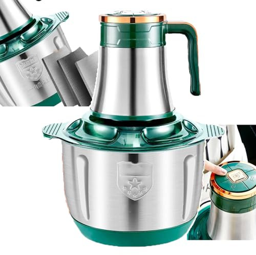 Big Power Food Processor (500W) 5L/6L Meat Chopper Detachable/Washable Design + Easy Storage Not Easy to Hurt Hands for Eggs Vegetables Fruits