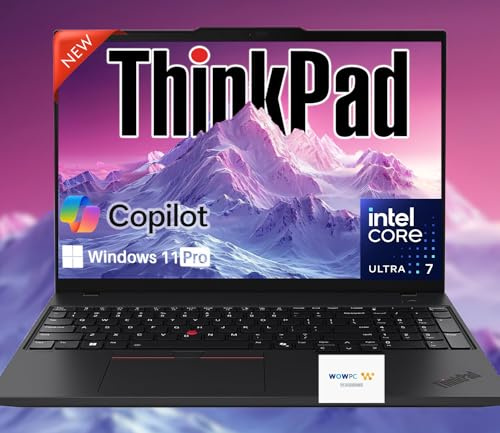 Lenovo Computer portatile aziendale ThinkPad T16 Gen 3 2025, Intel Core Ultra 7 155U (>i7-13700H), RAM DDR5 da 64 GB, SSD da 1 TB, display FHD da 16 pollici, KB retroilluminato, impronte digitali