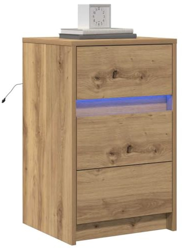 vidaXL Nachttisch Artisan-Eiche 38 x 34 x 61 cm Holzwerkstoff