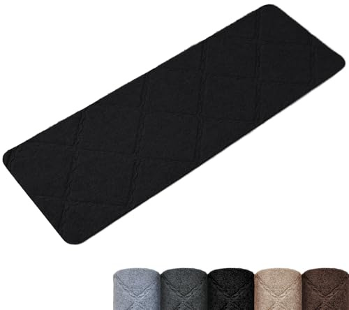 Homwiz Treppenstufen Matten, Stufenmatten Selbstklebend Innen 15 Stück, Treppenstufen Antirutsch Zuschneidbar Wiederverwendbar für Schützen Sie Haustiere, Senioren Kinder (Schwarz, 65cm x 20cm)