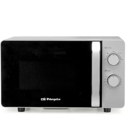Microondas Orbegozo MI 2062 CE, 20 Litros, 700 W, sin plato giratorio, apta para platos cuadrados, 5 niveles de potencia.