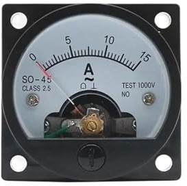 SO-45 Amperometro analogico CA 1A 2A 3A 5A 10A 15A 20A 30A 50A ecc., Puntatore/Misuratore di corrente/Misuratore di pannello(100(5A))