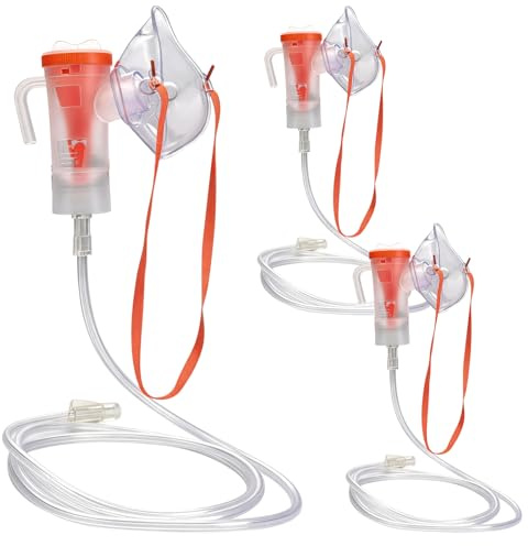 Verneblerzubehör 3 Vernebler-Set für Erwachsene mit Maske Schlauch und Mundstück | einzeln verpackt