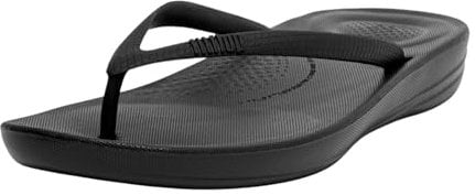 Fitflop Iqushion Ergonomic Flip-flops, Damen Dusch- & Badeschuhe, Schwarz (Black 090), 38 EU (5 UK)