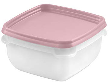 Gastromax 5 Stück Gefrierboxen 0,5 l, Plastik, Transparent/Rose, Einheitsgröße, 5