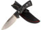Muela Cuchillo Rhino RHINO-9M hoja de acero Sandvick 14C28N de 9 cm y empuñadura de micarta negra para Caza, Pesca, Supervivencia y Bushcraft Realizado en Ciudad Real + Portabotellas de regalo