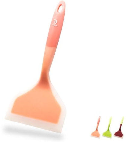 Zaigon Spatule Tamagoyaki-Silicone-Vaisselle-Résistant à la chaleur-Spatule pour Tamago- Flexible (Orange)
