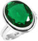 Jeweloporium Grün Smaragd simuliert 925 Sterling Silber Ringe für Frauen Edelstein Handgefertigt Silber Ringe Größe 61(19.4) Valentinstag - Geschenk Cocktail Schmuck