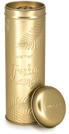 Puremetics Trockenshampoo - Streuer Weißblech Matt-Gold