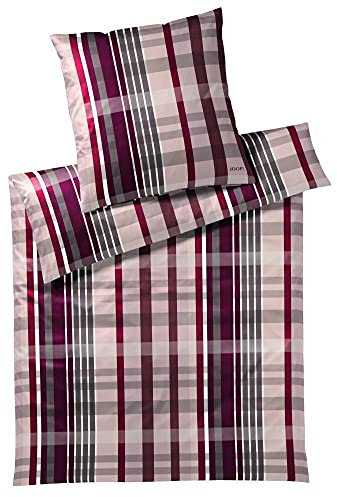 Joop! Bettwäsche Checks 4098 Rose - 01 Kissen 40x80 cm