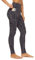 AMYTIS Sport Leggings Damen mit Taschen High Waist Yogahose Sporthose Lang Blickdicht Leggins Fitness Sportleggins XL Dunkelgrau