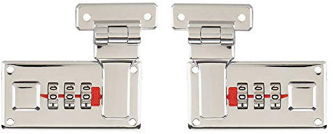2 Pièces Moraillon de Boîte à Outils, Moraillons de Valise à Bagages Avec Serrure à Combinaison, Combinaison de Remplacement à 3 Chiffres(Argenté Couleur)