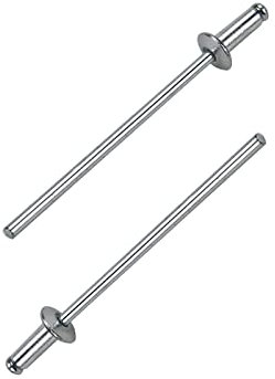 Meprotal 100 Stück 1/8 Zoll x 1/2 Zoll Aluminium-Blindnieten Kuppelkopf Hohlnieten 3,2 x 12 mm – Silber