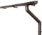 INEFA Dachrinnen Set Gartenhaus, Carport, Terrasse, NW100 / 100mm halbrund 8m Dunkelbraun 1 Dachseite, Regenrinne PVC für Pultdach, Made in Germany