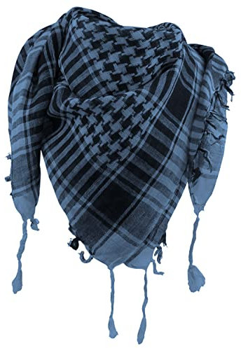 Asita Shemagh Arabischer Schal, 100 % Baumwolle, blau, M
