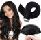 TESS Tape in Extensions Echthaar Rabenschwarz 40 Stück 100g Echthaar Tapes in Extensions Glatt Haar Schwarz Tape in Haarverlangerung Remy #1 50 cm