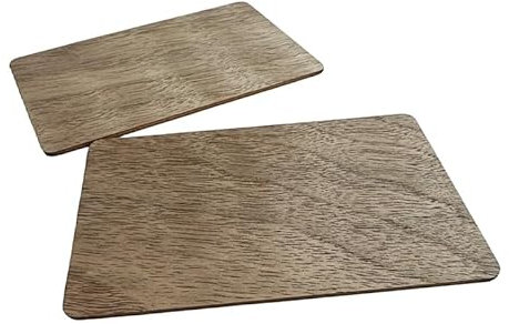 YARONGTECH Eco-Friendly NTAG215 NFC Holz Bambus-Karte Arbeit mit allen NFC-fähigen Smartphones und Geräte (Packung mit 2) (Black Walnut)