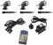 VBLED® 3er Set RGB+WW Gartenstrahler 10W 12V Aluminium schwarz IP65 mit IR-Fernbedienung,Erdspieß, Verteilerkabel und LED Trafo
