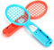 1 Paar Tennisschlägergriff Motion Sensing Controller für Spielekonsole Zubehör, Motion Sensing Control, Langlebig und von Hoher Qualität (Rot + Blau (Farbfeld))