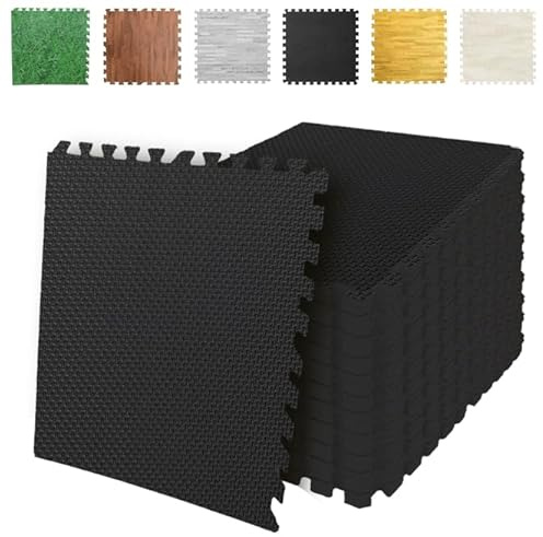SG Traders (1.2cm) Eva Foam Mats Interlocking Gym Flooring Puzzle Exercise Mats Non-Slip Rubber Cushion Floor Tiles Interlocking Eva Mat Gym Workout Tiles (60x60cm) 24 x 24