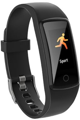Umbro Fitness Tracker Bluetooth – Smart Watch con funzioni sportive – Orologio fitness HR e sensore di temperatura corporea – contapassi 0,96 pollici touch screen – orologio sportivo resistente agli
