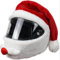 Fituenly Weihnachtsmütze Motorradhelm Abdeckung Weihnachtsmann, Personalisierte Schutzabdeckung, Lustige Vollvisierhelm für Motorradhelme Dekoration (ohne Helm)