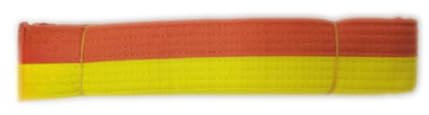 Pandiui23 Professioneller Taekwondo-Karate-Judo-Gürtel, doppelte Umwicklung, Kampfkunst, Streifen, Sportgürtel (1, Gelb Orange, 2,6 m)