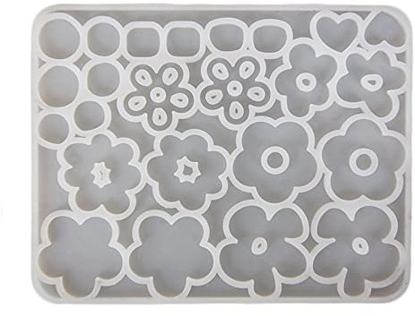 NIHENHAO Moule en silicone avec pendentif en forme de fleur en résine époxy, porte-clés, bijoux pour bagages, sacs, accessoires de collier