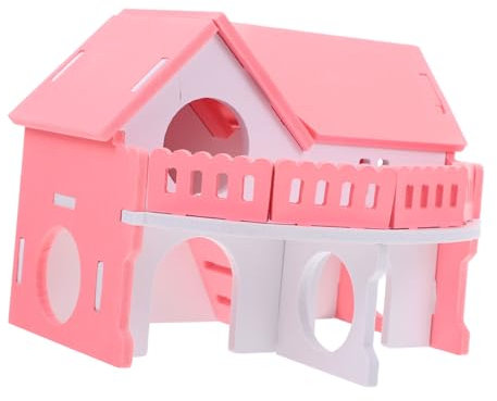 WOONEKY Hamster Versteckvilla Aus Robustem Kunststoff Langlebiges Nest Für Kleine Haustiere Wie Hamster Mäuse Rennmäuse Und Chinchillas Sicher Und Tragbar